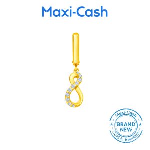 Diamond Infinity  Charm in 18K Yellow Gold