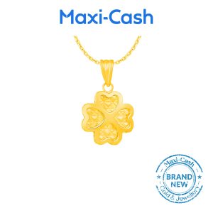 Heart Clover Pendant in 916 Gold