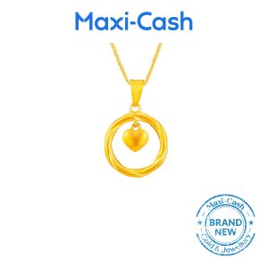 Cradle Heart Pendant in 916 Gold