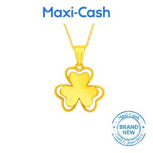 Golden Shamrock Pendant in 916 Gold