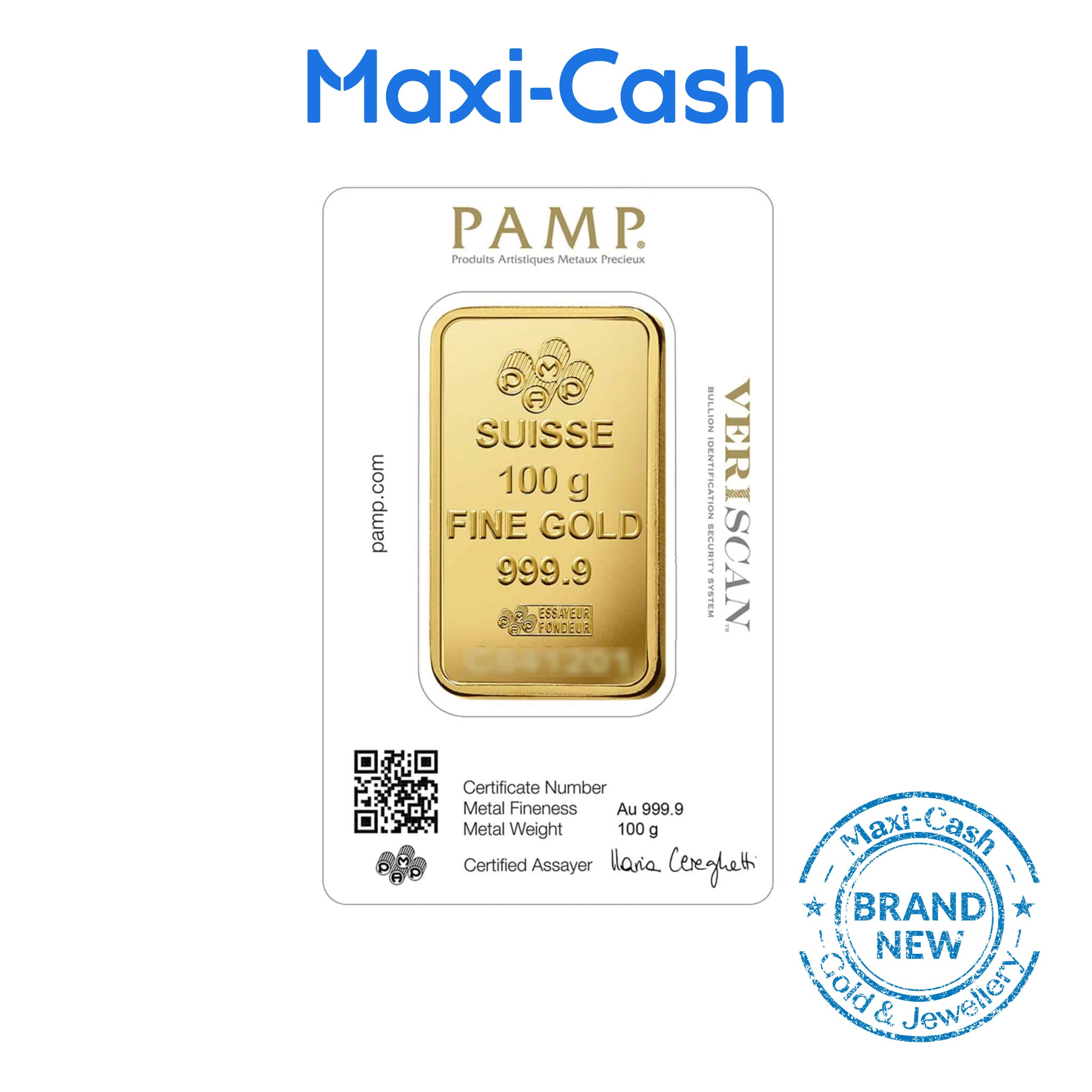 PAMP Suisse Lady Fortuna Gold Bar in 999 Gold (100gm) - Image 2