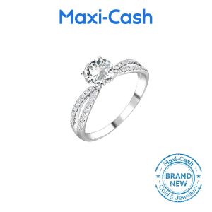 True Carat Diamond Demure Ring in 18K White Gold