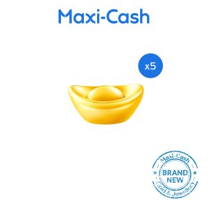 1gm Petite Ingot (Gold Bean) in 999 Gold [Bundle of 5 - Bottle Included]