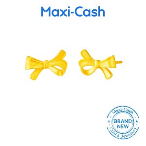 Whimsical Bows Earrings in 916 Gold