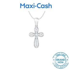 Diamond Glimmering Grace Pendant in 18K White Gold
