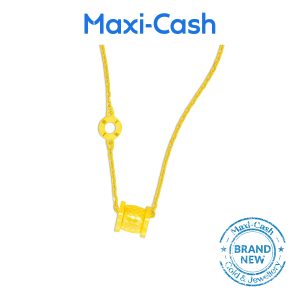 Golden Barrel Necklace in 916 Gold