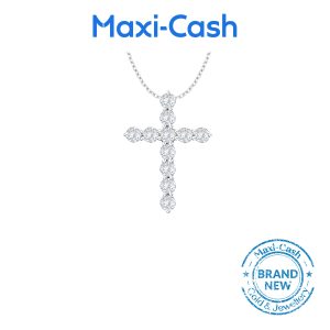 Diamond Glimmering Grace Pendant in 18K White Gold