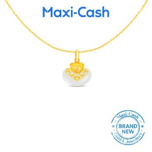 Prosperity Ingot Nephrite Pendant in 999 Gold