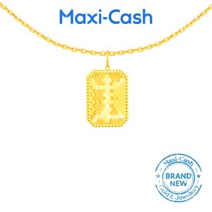 Faceted Shine Pendant in 916 Gold