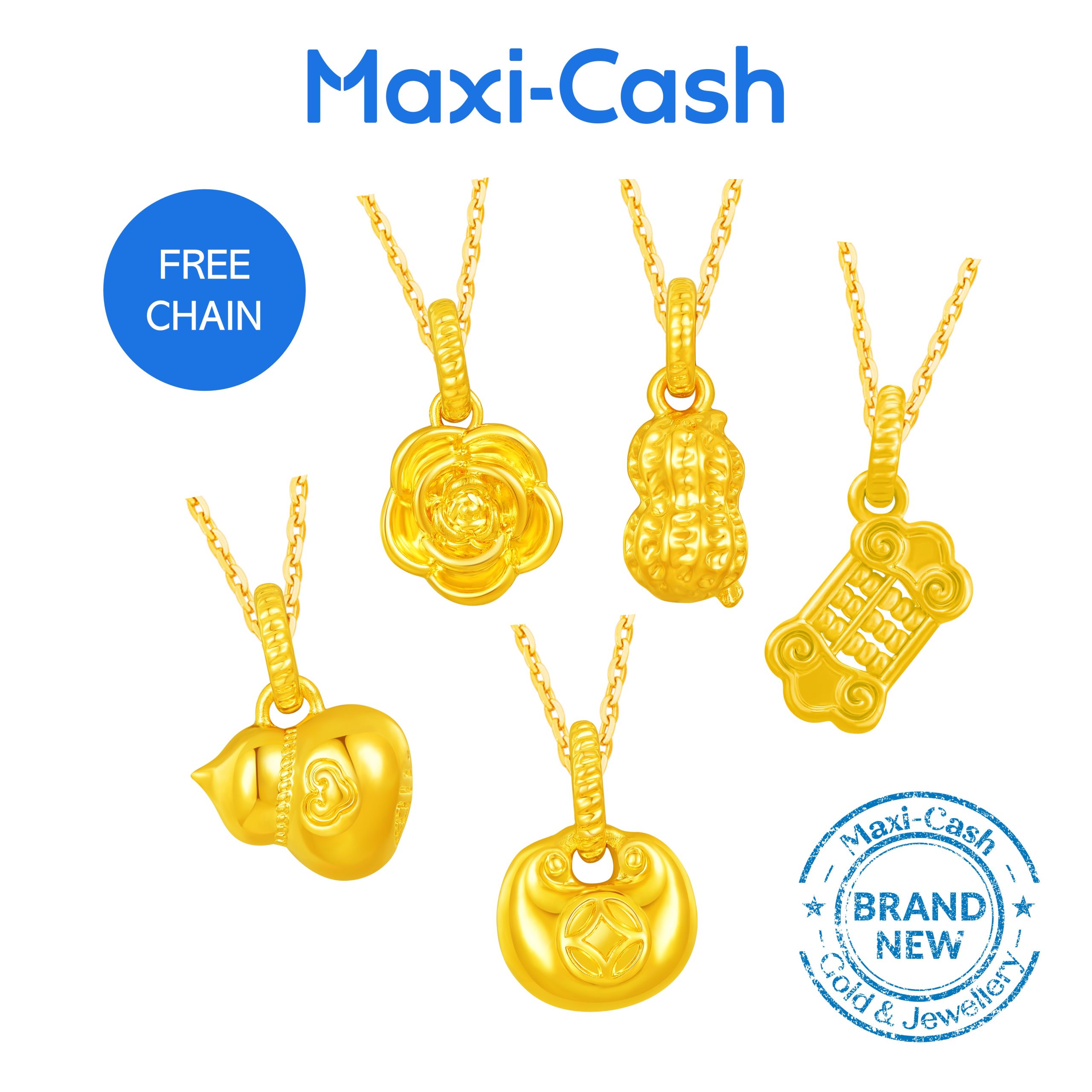 Gold Pendant Bundle Deal (1 for 1) in 916 Gold