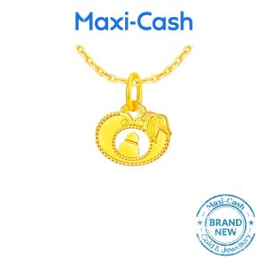 Harmony Persimmon Gourd (Hulu) Pendant in 916 Gold