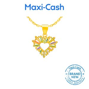 Heart of Iridescence Pendant in 916 Gold
