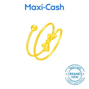Auric Bow Ring in 916 Gold
