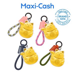 Fortune Cat Keyring in 999 Gold [Bundle Deal]