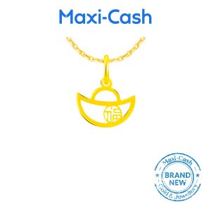 Fortune Ingot Pendant in 916 Gold