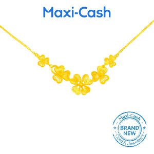 Heartbloom Necklace in 999 Gold