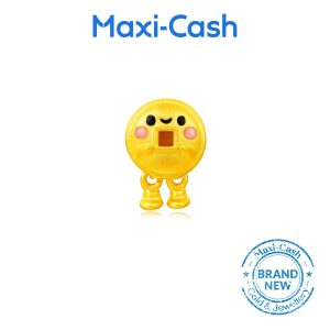 Smiley Coin Fantasi Charm in 999 Gold