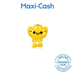 Smiley Ingot Fantasi Charm in 999 Gold