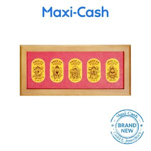 Five Blessings Fortune God Phone Stickers in 999 Gold