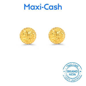 Facetted Ball Stud Earrings in 18K Gold