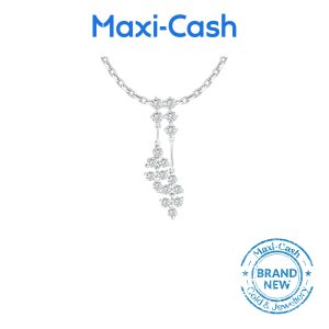 True Carat Wisteria Bloom Pendant in 18K White Gold