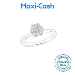 True Carat Poise Bloom Ring in 18K White Gold