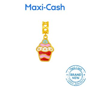 Delight Cupcake Fantasi Charm in 916 Gold