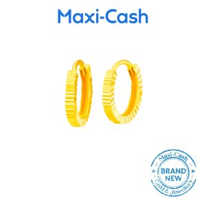 Glistening Gold Hoops Earrings in 916 Gold
